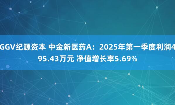 GGV纪源资本 中金新医药A：2025年第一季度利润495.43万元 净值增长率5.69%